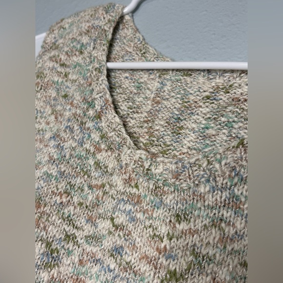 Vintage Brandless Cottagecore Granola Neutral Pastel Hand Knit Sweater Vest L - Picture 4 of 4